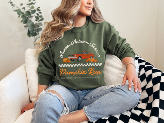 Autumn Classics Pumpkin Run Crewneck Sweatshirt (unisex fit)